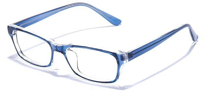 GRAVIATE by Coolwinks E20B7500 Glossy Blue Full Frame Rectangle Eyeglasses for Men and Women-BLUE-1