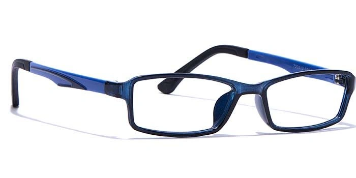 GRAVIATE by Coolwinks E20B7628 Glossy Blue Full Frame Rectangle Eyeglasses for Men and Women-BLUE-2