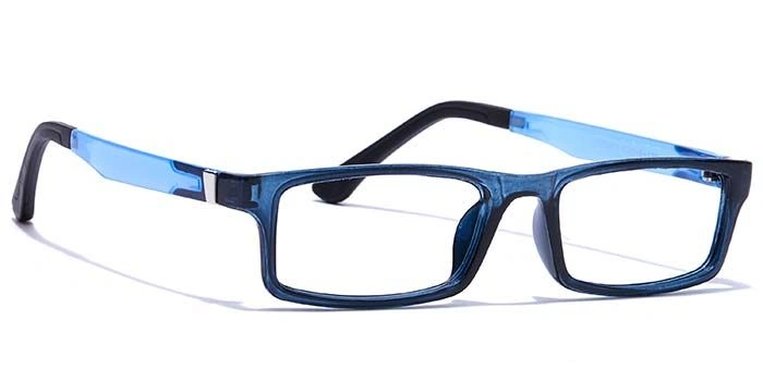 GRAVIATE by Coolwinks E20B7635 Glossy Blue Full Frame Rectangle Eyeglasses for Men and Women-BLUE-2