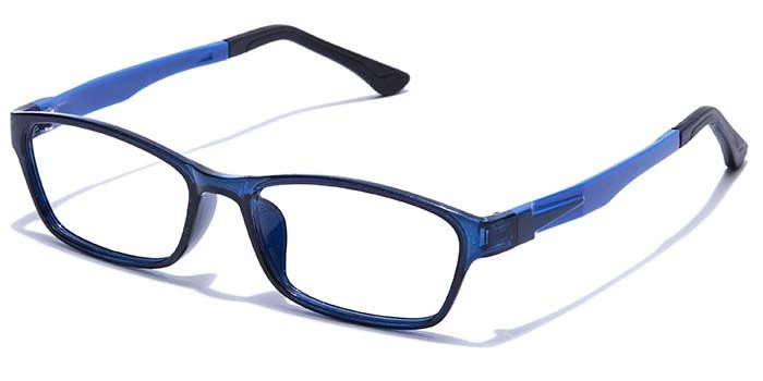 GRAVIATE by Coolwinks E20B7640 Glossy Blue Full Frame Rectangle Eyeglasses for Men and Women-BLUE-1