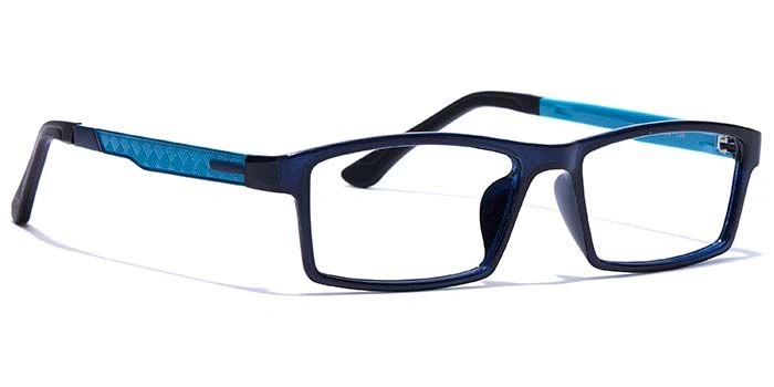 GRAVIATE by Coolwinks E20B7647 Glossy Blue Full Frame Rectangle Eyeglasses for Men and Women-BLUE-2