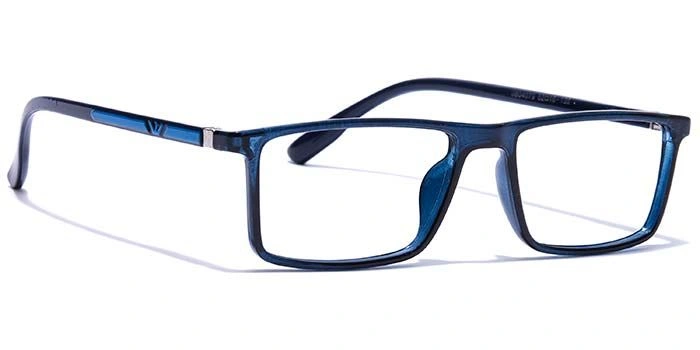 GRAVIATE by Coolwinks E20B7703 Glossy Blue Full Frame Rectangle Eyeglasses for Men and Women-BLUE-2