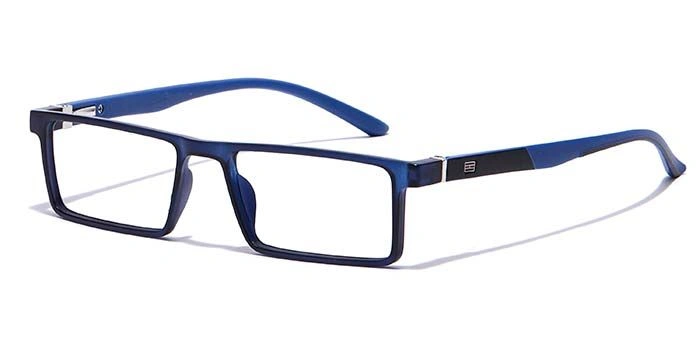 GRAVIATE by Coolwinks E20C7085 Matte Blue Full Frame Rectangle Eyeglasses for Men and Women-BLUE-1