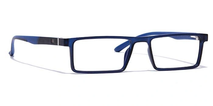 GRAVIATE by Coolwinks E20C7085 Matte Blue Full Frame Rectangle Eyeglasses for Men and Women-BLUE-2