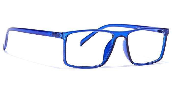 GRAVIATE by Coolwinks E20C7357 Glossy Blue Full Frame Rectangle Eyeglasses for Men and Women-BLUE-2