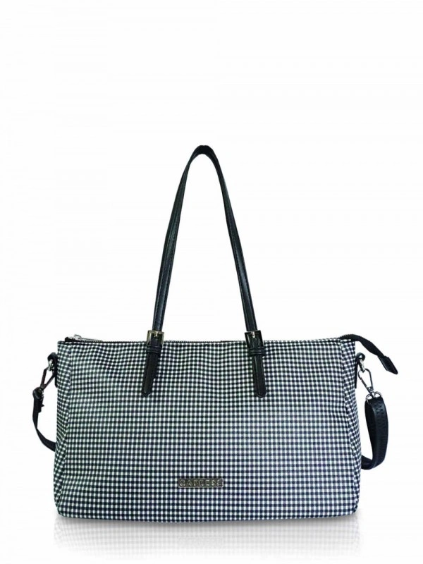 Jonita Satchel Large (E) Black/Offwhite_1-