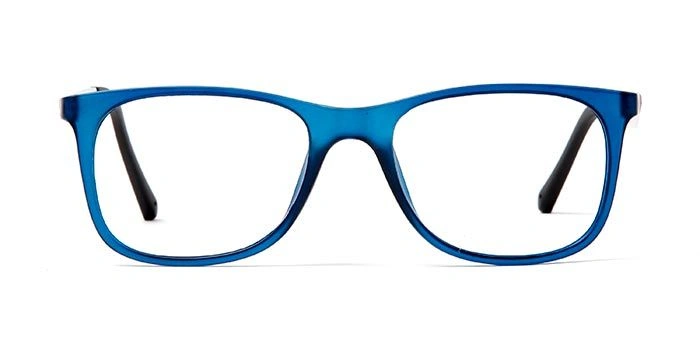 GRAVIATE by Coolwinks E12C5629 Matte Blue Full Frame Retro Square Eyeglasses for Men and Women-