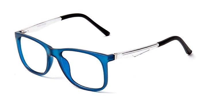 GRAVIATE by Coolwinks E12C5629 Matte Blue Full Frame Retro Square Eyeglasses for Men and Women-BLUE-1