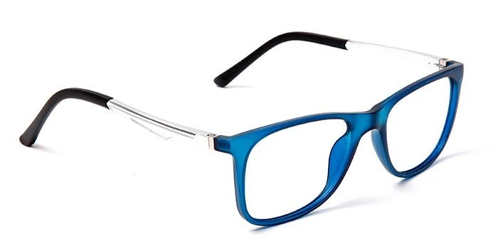 GRAVIATE by Coolwinks E12C5629 Matte Blue Full Frame Retro Square Eyeglasses for Men and Women-BLUE-2