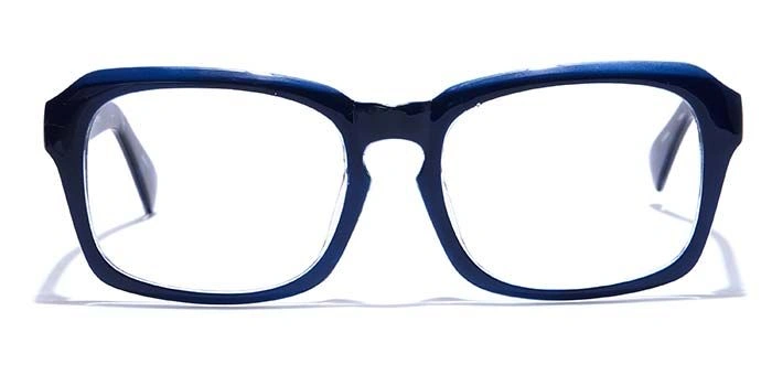 GRAVIATE by Coolwinks E12C7533 Glossy Blue Full Frame Retro Square Eyeglasses for Men and Women-