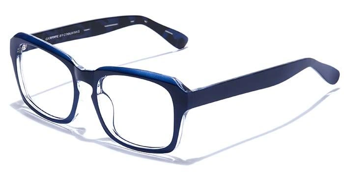 GRAVIATE by Coolwinks E12C7533 Glossy Blue Full Frame Retro Square Eyeglasses for Men and Women-BLUE-1