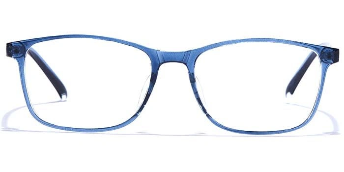 GRAVIATE by Coolwinks E20C7600 Glossy Blue Full Frame Retro Square Eyeglasses for Men and Women-