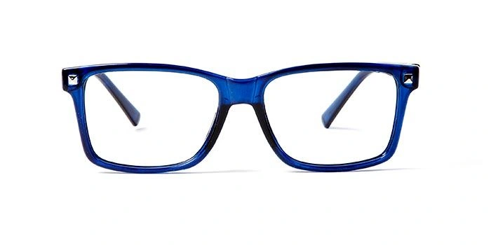 GRAVIATE by Coolwinks E20D5684 Glossy Blue Full Frame Retro Square Eyeglasses for Men and Women-