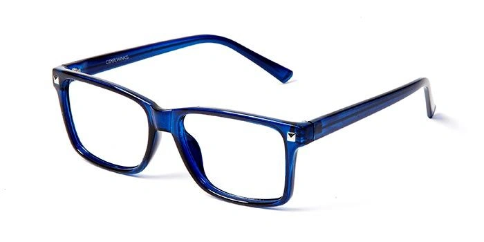 GRAVIATE by Coolwinks E20D5684 Glossy Blue Full Frame Retro Square Eyeglasses for Men and Women-BLUE-1