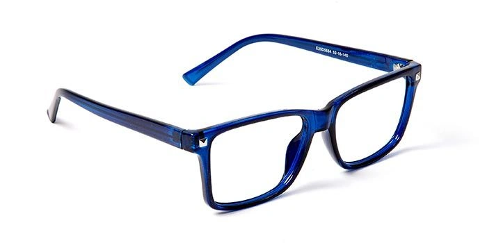 GRAVIATE by Coolwinks E20D5684 Glossy Blue Full Frame Retro Square Eyeglasses for Men and Women-BLUE-2