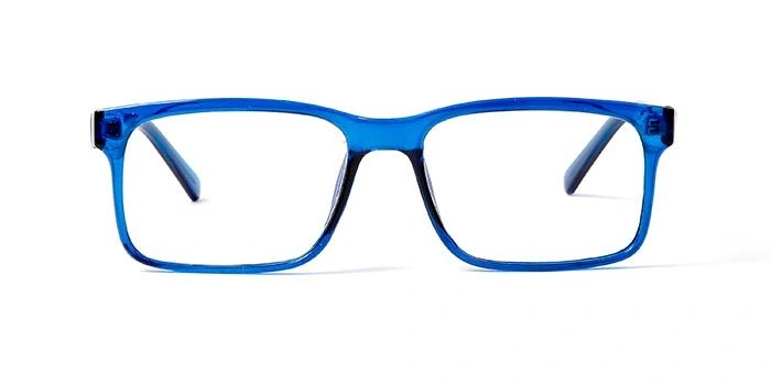 GRAVIATE by Coolwinks E20D5697 Glossy Blue Full Frame Retro Square Eyeglasses for Men and Women-