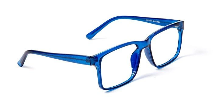 GRAVIATE by Coolwinks E20D5697 Glossy Blue Full Frame Retro Square Eyeglasses for Men and Women-BLUE-2