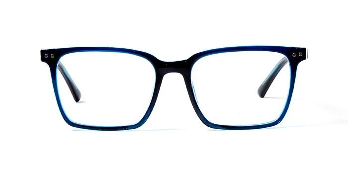 GRAVIATE by Coolwinks E20D5702 Glossy Blue Full Frame Retro Square Eyeglasses for Men and Women-