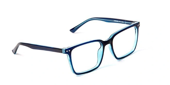 GRAVIATE by Coolwinks E20D5702 Glossy Blue Full Frame Retro Square Eyeglasses for Men and Women-BLUE-2