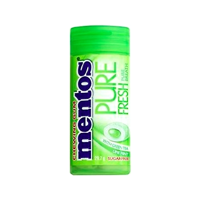 Mentos Pure Fresh Chewing Gum Sugar Free 29.7gm,with(Greentea &amp; Lime Mint)-