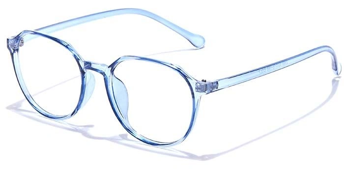 GRAVIATE by Coolwinks E20A7294 Glossy Blue Full Frame Round Eyeglasses for Men and Women-BLUE-1