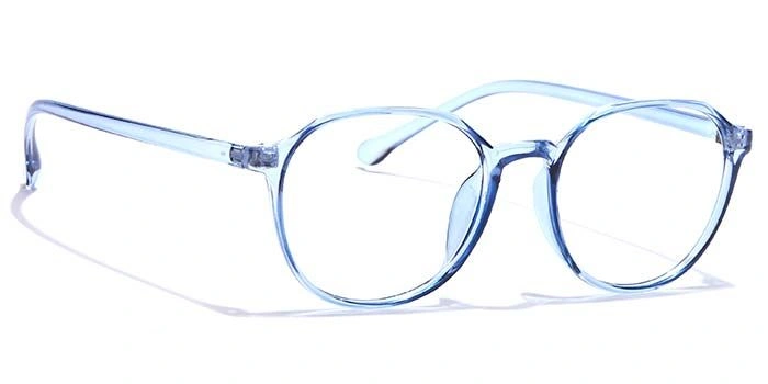 GRAVIATE by Coolwinks E20A7294 Glossy Blue Full Frame Round Eyeglasses for Men and Women-BLUE-2