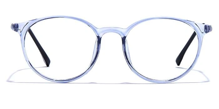 GRAVIATE by Coolwinks E20A7445 Glossy Blue Full Frame Round Eyeglasses for Men and Women-