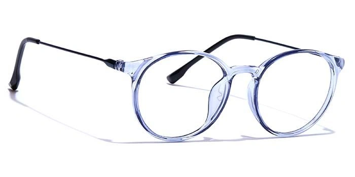 GRAVIATE by Coolwinks E20A7445 Glossy Blue Full Frame Round Eyeglasses for Men and Women-BLUE-2