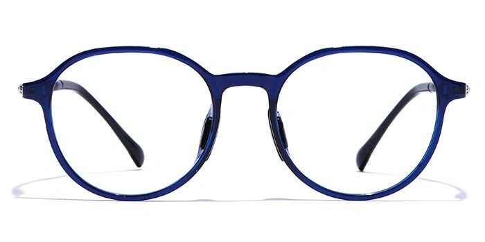 GRAVIATE by Coolwinks E20A7467 Glossy Blue Full Frame Round Eyeglasses for Men and Women-