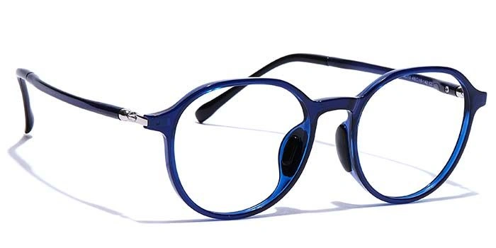 GRAVIATE by Coolwinks E20A7467 Glossy Blue Full Frame Round Eyeglasses for Men and Women-BLUE-2