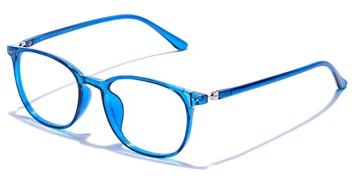 GRAVIATE by Coolwinks E20A7516 Glossy Blue Full Frame Round Eyeglasses for Men and Women-BLUE-1