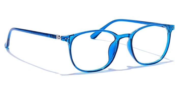 GRAVIATE by Coolwinks E20A7516 Glossy Blue Full Frame Round Eyeglasses for Men and Women-BLUE-2