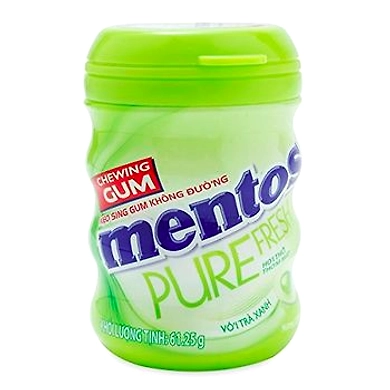 Mentos Pure Fresh Lime Mint Sugar Free Gum, 61.25g-