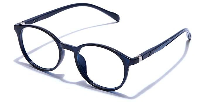 GRAVIATE by Coolwinks E20A7676 Glossy Blue Full Frame Round Eyeglasses for Men and Women-BLUE-1