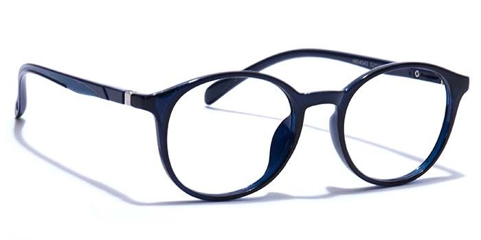 GRAVIATE by Coolwinks E20A7676 Glossy Blue Full Frame Round Eyeglasses for Men and Women-BLUE-2