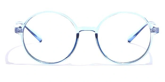 GRAVIATE by Coolwinks E20B7305 Glossy Blue Full Frame Round Eyeglasses for Men and Women-