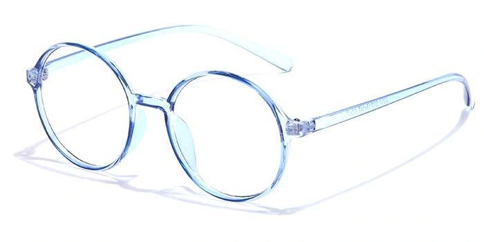 GRAVIATE by Coolwinks E20B7305 Glossy Blue Full Frame Round Eyeglasses for Men and Women-BLUE-1