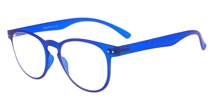 GRAVIATE by Coolwinks E20C4047 Matte Blue Full Frame Round Computer Glasses for Men and Women-BLUE-1