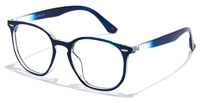 GRAVIATE by Coolwinks E20C6942 Glossy Blue Full Frame Round Eyeglasses for Men and Women-BLUE-1