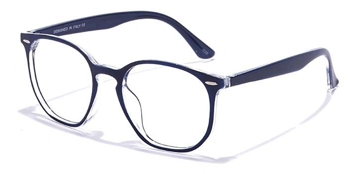 GRAVIATE by Coolwinks E20C6943 Glossy Blue Full Frame Round Eyeglasses for Men and Women-BLUE-1