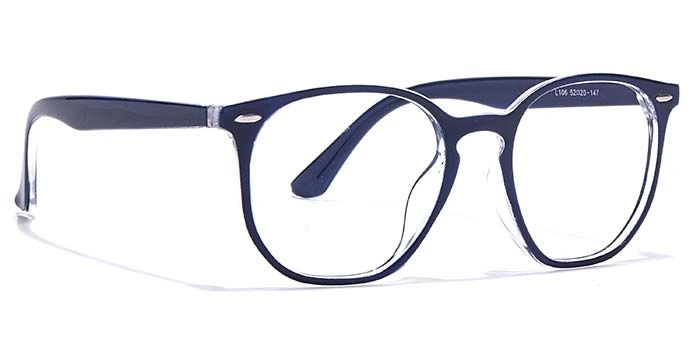 GRAVIATE by Coolwinks E20C6943 Glossy Blue Full Frame Round Eyeglasses for Men and Women-BLUE-2