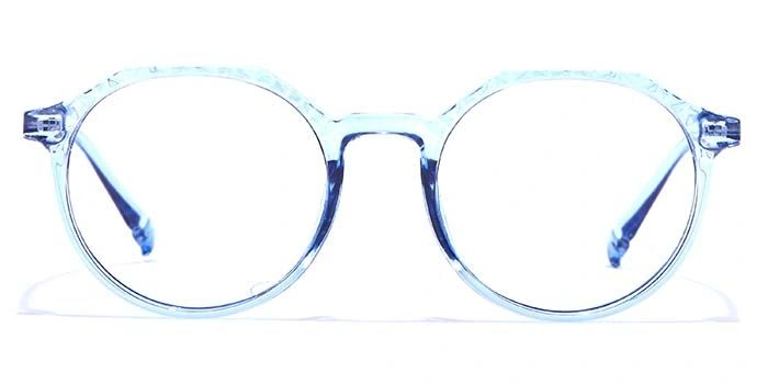 GRAVIATE by Coolwinks E20C7311 Glossy Blue Full Frame Round Eyeglasses for Men and Women-