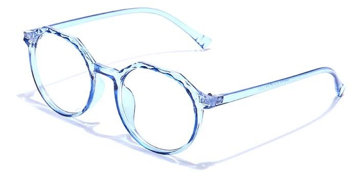 GRAVIATE by Coolwinks E20C7311 Glossy Blue Full Frame Round Eyeglasses for Men and Women-BLUE-1