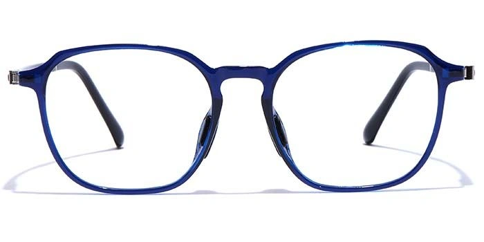 GRAVIATE by Coolwinks E20C7474 Glossy Blue Full Frame Round Eyeglasses for Men and Women-