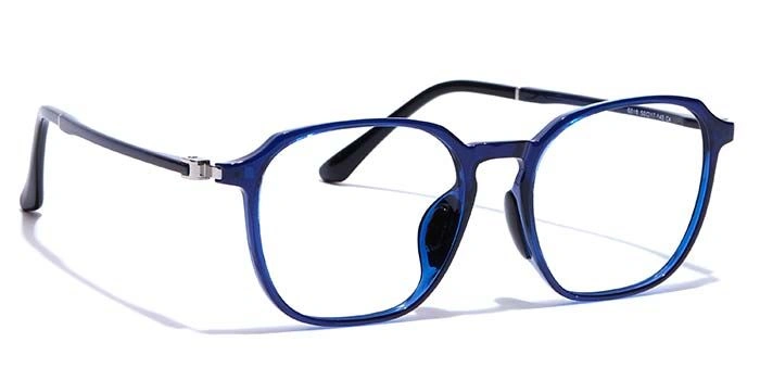 GRAVIATE by Coolwinks E20C7474 Glossy Blue Full Frame Round Eyeglasses for Men and Women-BLUE-2