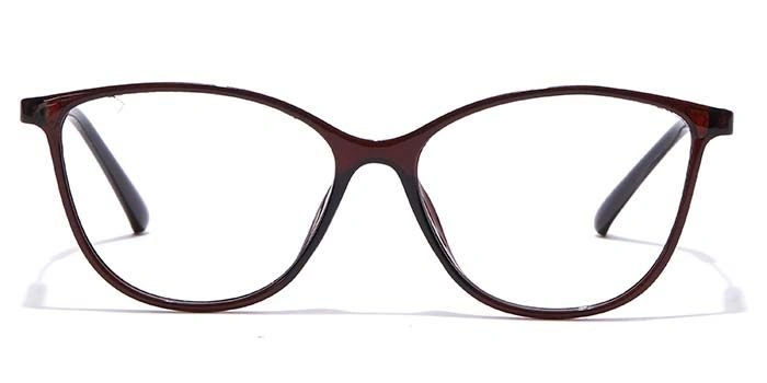 GRAVIATE by Coolwinks E15C7097 Glossy Brown Full Frame Cateye Eyeglasses for Women-