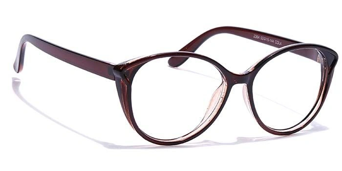 GRAVIATE by Coolwinks E15C7253 Glossy Brown Full Frame Cateye Eyeglasses for Women-BROWN-2