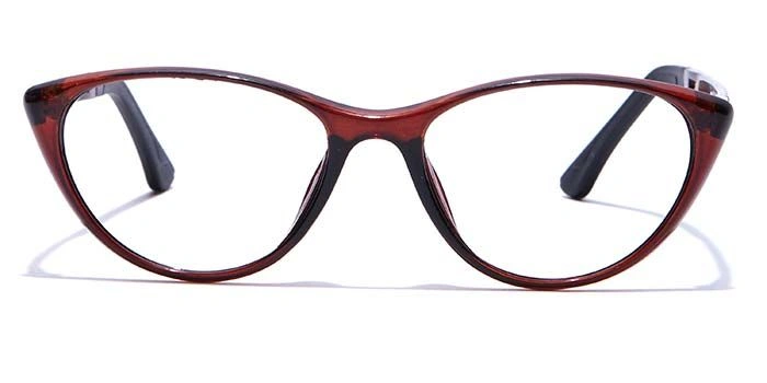 GRAVIATE by Coolwinks E15C7655 Glossy Brown Full Frame Cateye Eyeglasses for Women-