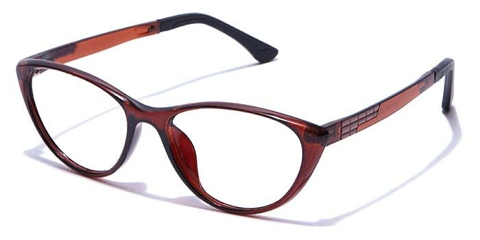 GRAVIATE by Coolwinks E15C7655 Glossy Brown Full Frame Cateye Eyeglasses for Women-BROWN-1