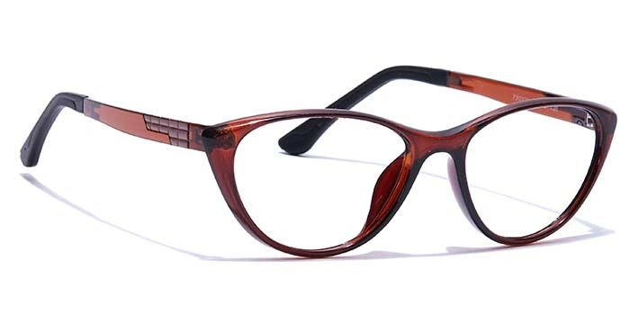 GRAVIATE by Coolwinks E15C7655 Glossy Brown Full Frame Cateye Eyeglasses for Women-BROWN-2